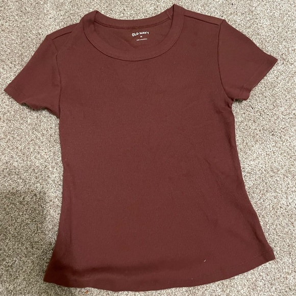 Old Navy Red Fitted Short Sleeve Tee - Picture 1 of 2